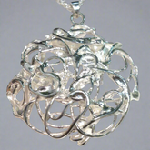 Wicker Pendant - Sterling Silver
